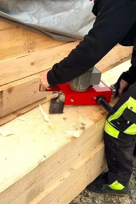 Imitace tesaného trámu